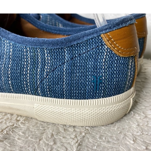 Frye “Gia” Blue Striped Sneakers Size 11 - Picture 5 of 12